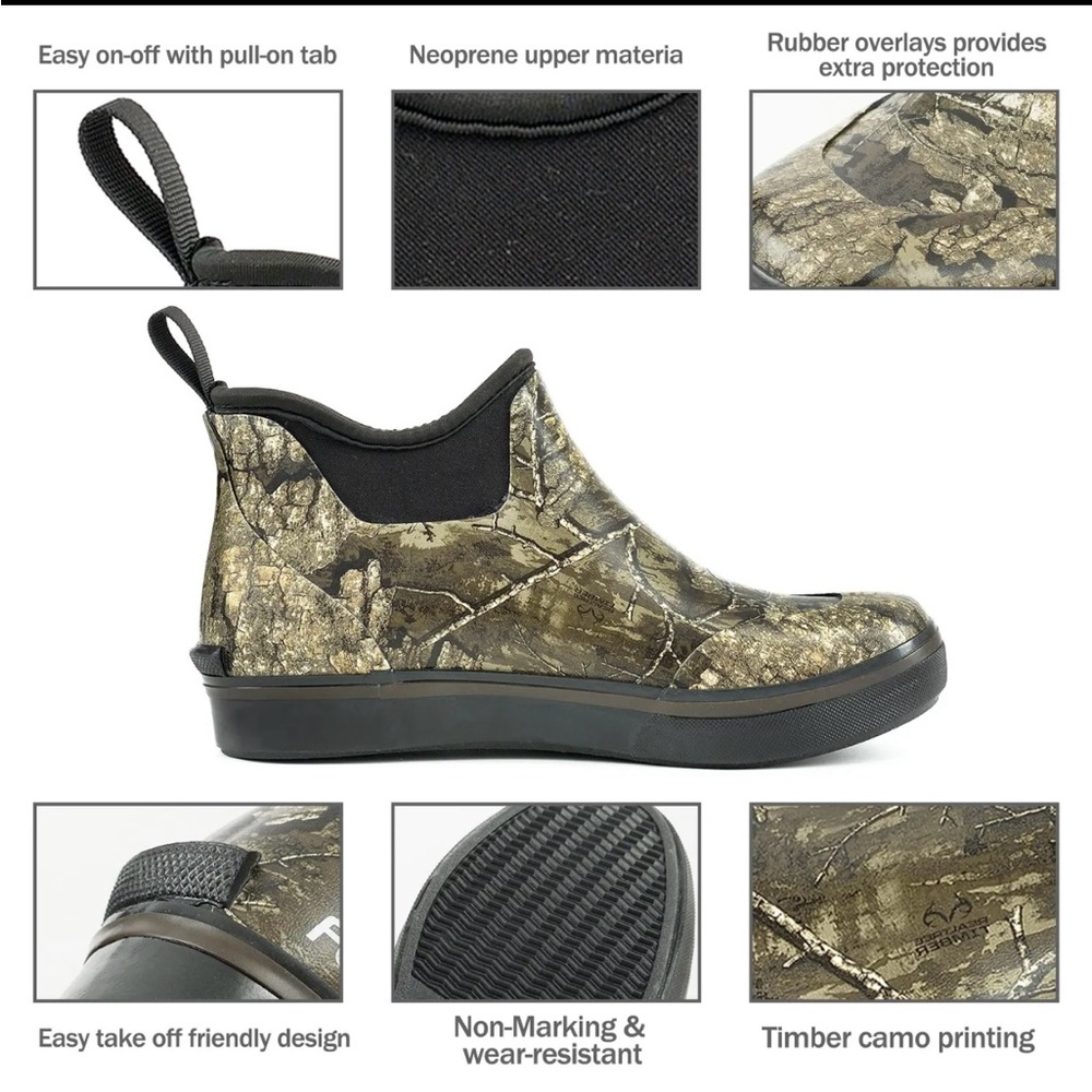 Fans Realtree WAV3 Timber Camo Deck Boots - Picture 6 of 7